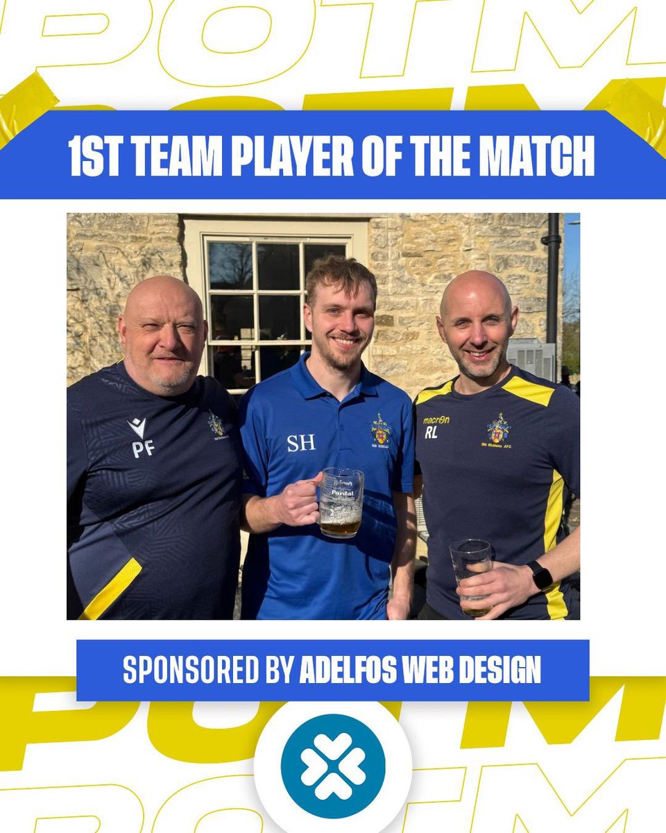 Todays <a href="/AdelfosUK/">Adelfos Web Design</a> player of the match goes to Scott Harris 🟡🔵