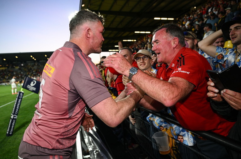 Peter O'Mahony with his father, John after that epic win in La Rochelle 🔴

The Champions Cup journey ain't over yet!

Great snap by <a href="/ramseycardy/">Ramsey Cardy</a> 📸