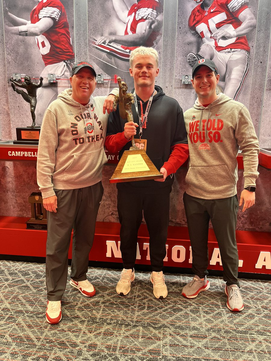 Great visit today at THE <a href="/OhioStateFB/">Ohio State Football</a>! Thank you <a href="/theGunnerDaniel/">Gunner Daniel</a> &amp; Coach Keys for everything, see you in June! #GoBucks 
<a href="/jayden_fielding/">Jayden Fielding</a> <a href="/HKA_Tanalski/">Adam</a>