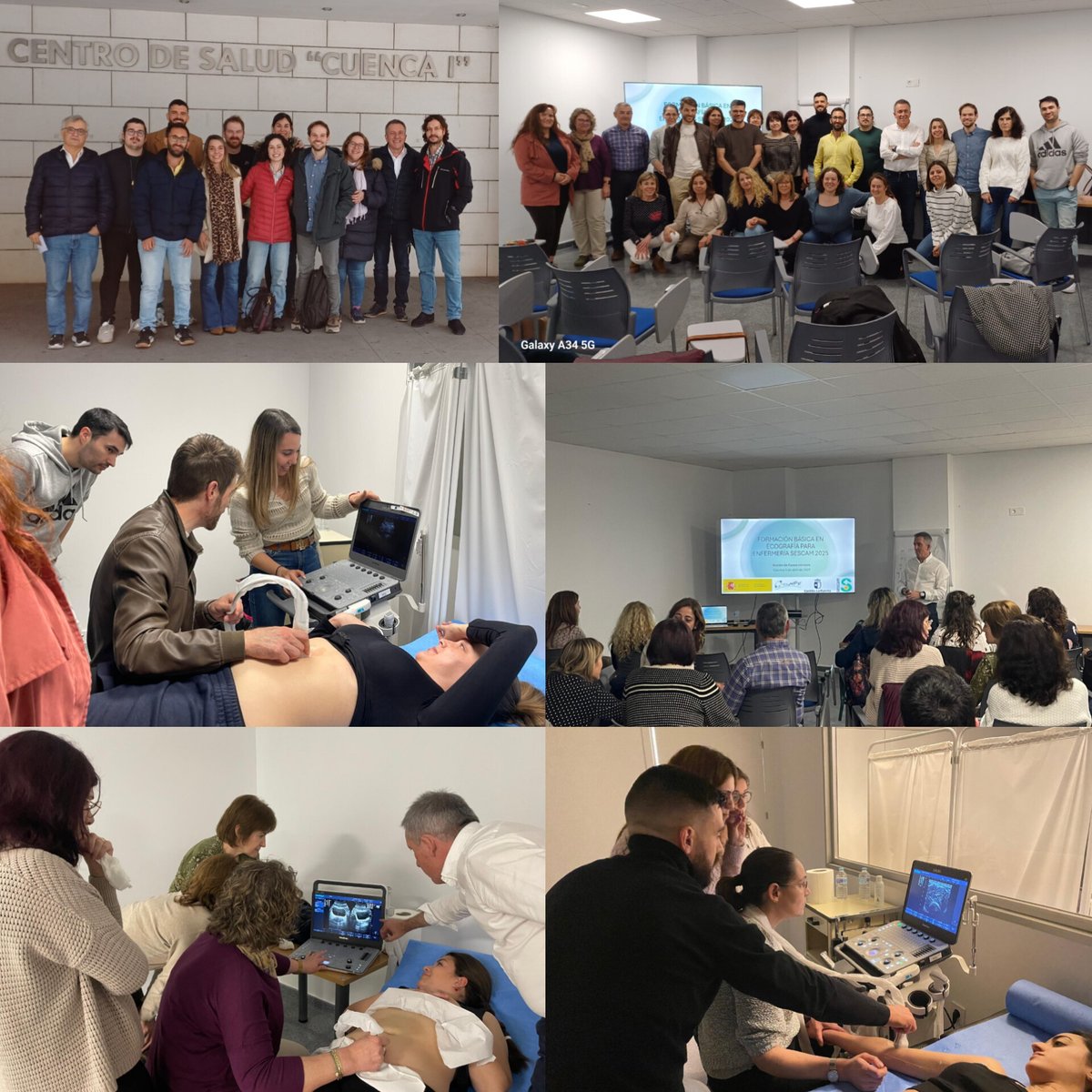 eco_scamfyc's tweet photo. Enorme despliegue sin precedentes: 
2️⃣1️⃣ docentes para 1️⃣0️⃣0️⃣ alumn@s repartidos entre Cuenca, Guadalajara y Villarrobledo 👏👏
Profesionales de Medicina de Familia y Enfermería formándose en #ecografía  para mejorar la atención a sus pacientes @sescamclm @SCAMFYC @ignaciomsb https://t.co/3IRSniGI9O