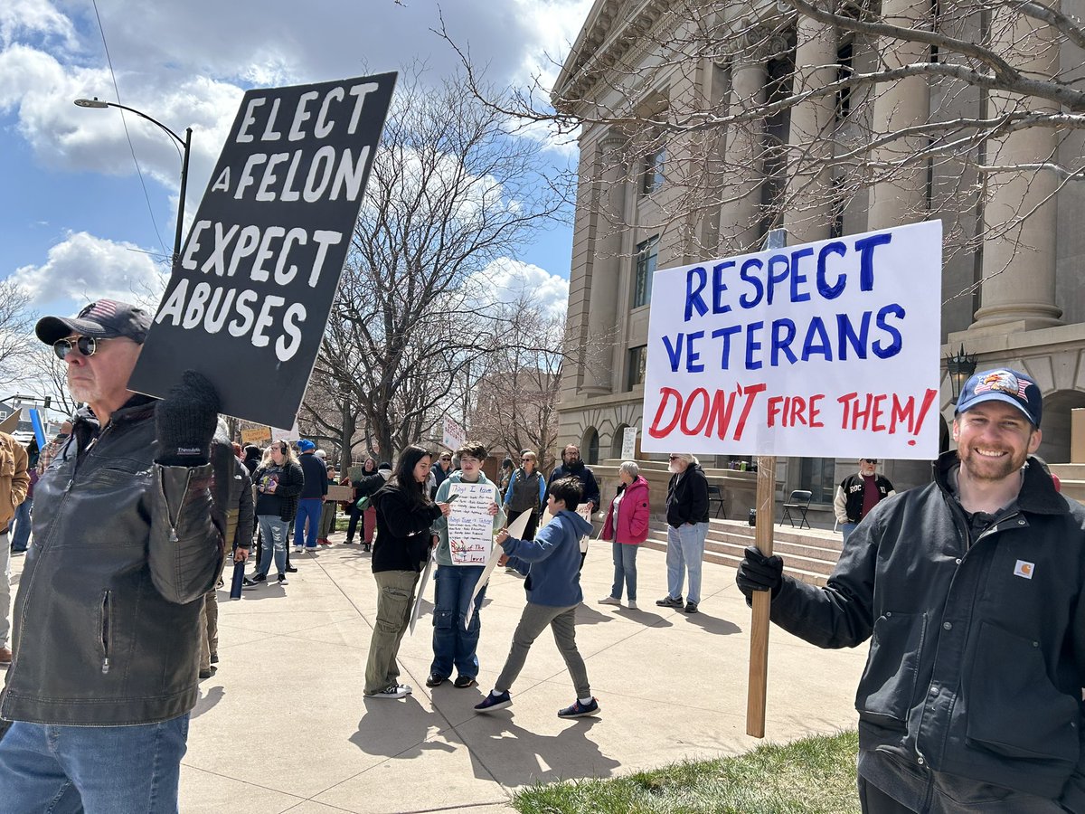 A few of the signs I saw in downtown Greeley, Colorado where a couple of groups came together to register their displeasure with the state of the nation. Some were part of the national #HandsOff day of action.