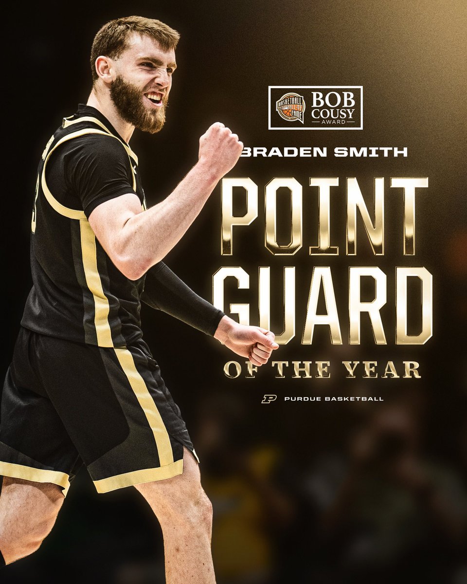Purdue Men's Basketball (@boilerball) on Twitter photo π PG 1 OF 1.
π Braden Smith is Americaβs top point guard, named the <a href="/Hoophall/">Basketball HOF</a> Cousy Award winner.
<a href="/hoophallu/">University of Hoophall</a> x #CousyAward π PG 1 OF 1.
π Braden Smith is Americaβs top point guard, named the <a href="/Hoophall/">Basketball HOF</a> Cousy Award winner.
<a href="/hoophallu/">University of Hoophall</a> x #CousyAward