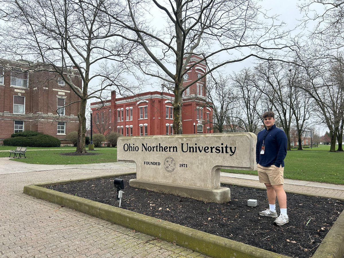 VINCENT DELROSSO (@vinnd61) on Twitter photo Had a great experience at the <a href="/OhioNorthernFB/">Ohio Northern Football</a> Jr day today. Once again, wanted to thank <a href="/CoachVThomas/">Von Thomas</a> for the invitation and opportunity to tour the campus, sit in on practice, and meet some members of the coaching staff and student-athletes!
<a href="/Coach_TG_/">Trevor George</a> <a href="/benwolford2/">Coach Wolford</a> Had a great experience at the <a href="/OhioNorthernFB/">Ohio Northern Football</a> Jr day today. Once again, wanted to thank <a href="/CoachVThomas/">Von Thomas</a> for the invitation and opportunity to tour the campus, sit in on practice, and meet some members of the coaching staff and student-athletes!
<a href="/Coach_TG_/">Trevor George</a> <a href="/benwolford2/">Coach Wolford</a>
