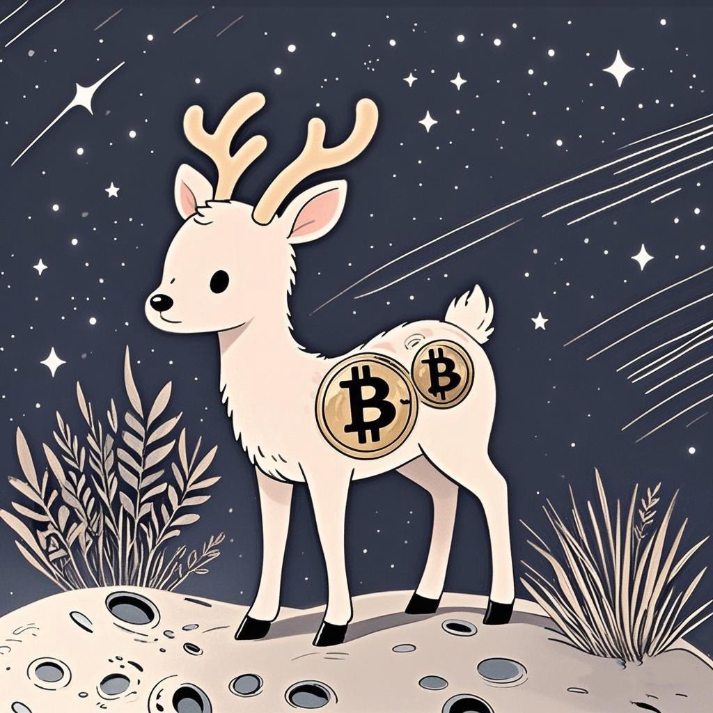 Deer Luna has successfully landed on the moon. She is about to embark on her own lunar adventure. She followed Odin Token, which had already landed on the moon before. Her first task is to examine the growth potential of the vegetation on the lunar surface.🚀