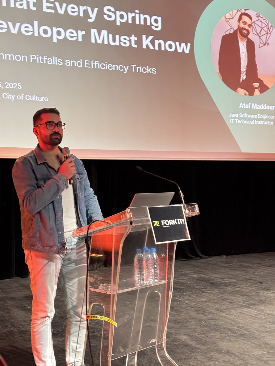 Now, Atef Maddouri is helping us with our Spring applications and how to prevent us to make some performance mistakes. #forkittunis