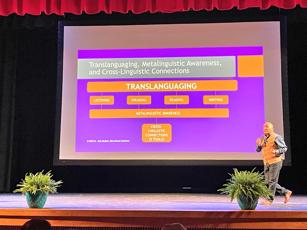 We have a full day of learning ahead of us at this year's <a href="/BEAMDFW/">BEAM DFW</a> Symposium where <a href="/JoseMedinaJr89/">Dr. José Medina (él, he, his, him)</a> set the record straight on what Translanguaging really is. (Spoiler alert: it's not Spanglish.)
#BEAM41 #AdvocacySinLimites