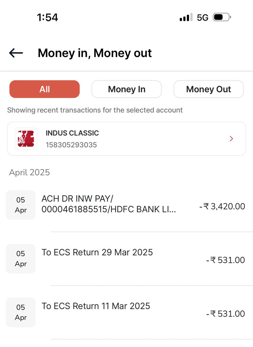 DilipY007's tweet image. Unnecessary ECS deductions by @HDFC_Bank and @MyIndusIndBank  I’ve already ensured funds were available in my account, yet both banks deducted amounts without proper reason. Requesting immediate clarification and reversal of charges.#BankingIssues #ECSCharges @RBI #Customerright