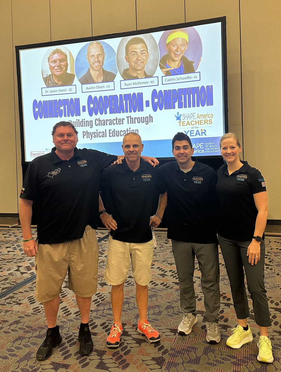 Ryan McKinney (@mckinneyphysed) on Twitter photo As I reflect on my <a href="/SHAPEAmerica/">SHAPE America</a> MS PE TOY time coming to a close at #SHAPEBaltimore I am so grateful for incredible friendships from amazing teachers I’ve learned from.
<a href="/Adv_Pe_MrPage/">AdvPeMrPage</a>, <a href="/CindieLou70/">Cindie Lou</a>, <a href="/klyoung712/">Kara Young</a>, <a href="/Ptmscoach/">Austin Olson</a>, <a href="/Cait_Schoville/">Caitlin (Schaeffer) Schoville</a> you have changed my life. Thank you. As I reflect on my <a href="/SHAPEAmerica/">SHAPE America</a> MS PE TOY time coming to a close at #SHAPEBaltimore I am so grateful for incredible friendships from amazing teachers I’ve learned from.
<a href="/Adv_Pe_MrPage/">AdvPeMrPage</a>, <a href="/CindieLou70/">Cindie Lou</a>, <a href="/klyoung712/">Kara Young</a>, <a href="/Ptmscoach/">Austin Olson</a>, <a href="/Cait_Schoville/">Caitlin (Schaeffer) Schoville</a> you have changed my life. Thank you.