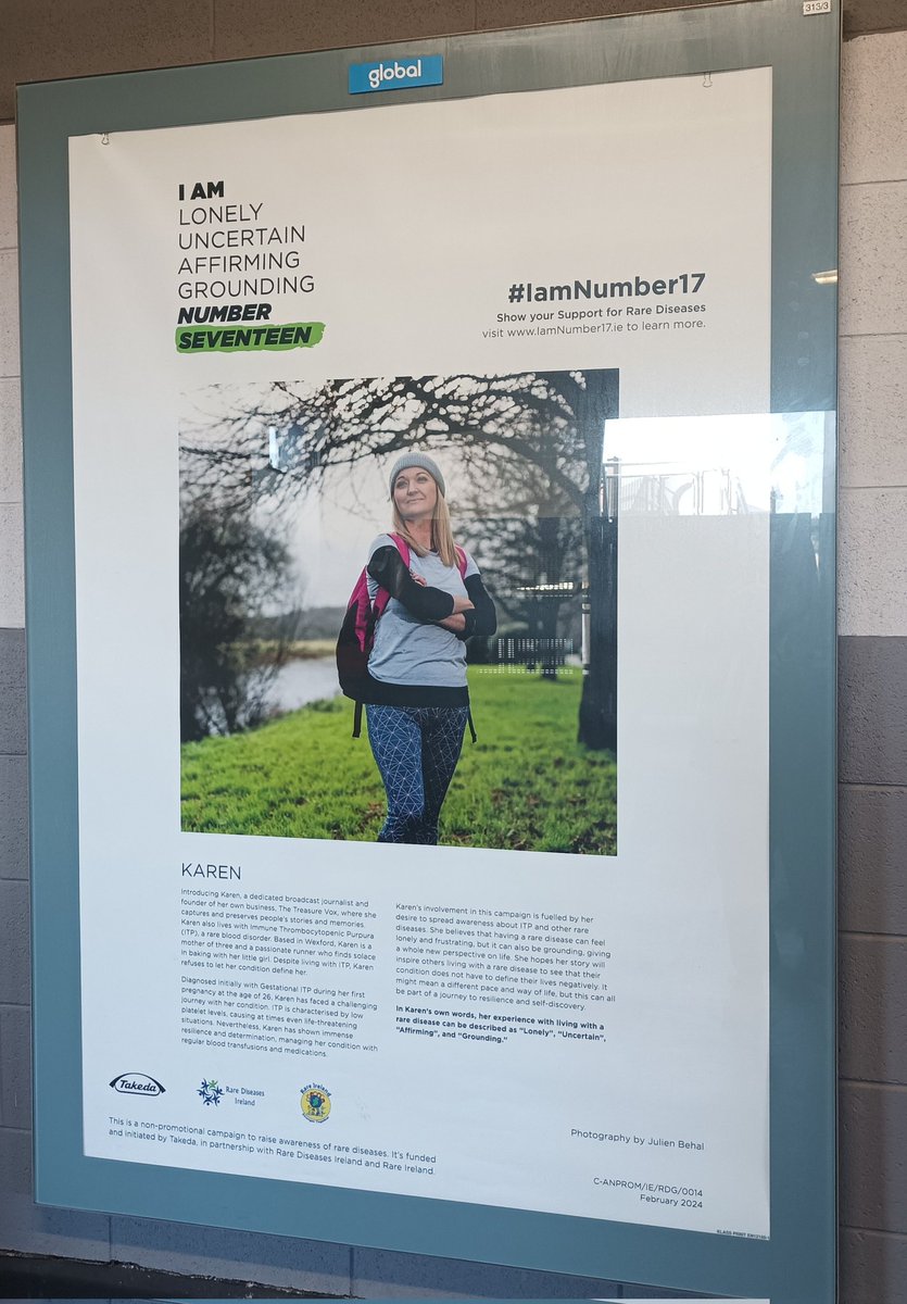 Delighted to see #IamNumber17 has gone live in #CrokePark. 
Thanks to <a href="/TakedaPharma/">Takeda</a> <a href="/officialgaa/">The GAA</a> for helping us to spread awareness of the 1 in 17 living with #RareDiseases in Ireland. If you are in #CrokePark over coming months do take thee time to read about our #17changemakers