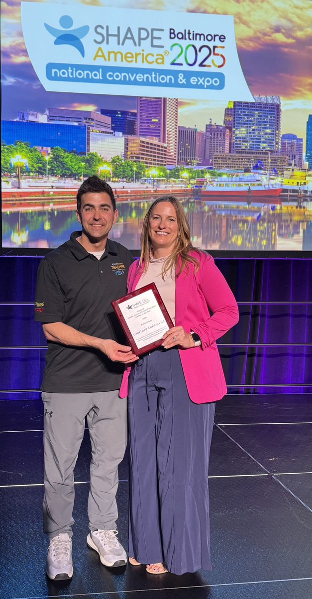 Ryan McKinney (@mckinneyphysed) on Twitter photo Such an honor to end the <a href="/SHAPEAmerica/">SHAPE America</a> conference by handing off the MS TOY award to <a href="/Courtney_Luka/">Courtney Lukasavitz</a>. So proud and excited for you! Lets go <a href="/WHPEOffice/">WHPE</a> Such an honor to end the <a href="/SHAPEAmerica/">SHAPE America</a> conference by handing off the MS TOY award to <a href="/Courtney_Luka/">Courtney Lukasavitz</a>. So proud and excited for you! Lets go <a href="/WHPEOffice/">WHPE</a>