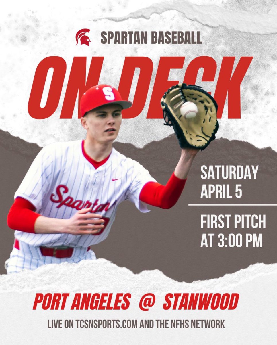 Rough 'em up.

🆚 Port Angeles
📍Stanwood
⏰ 3 p.m. Saturday, April 5

#Spartyville