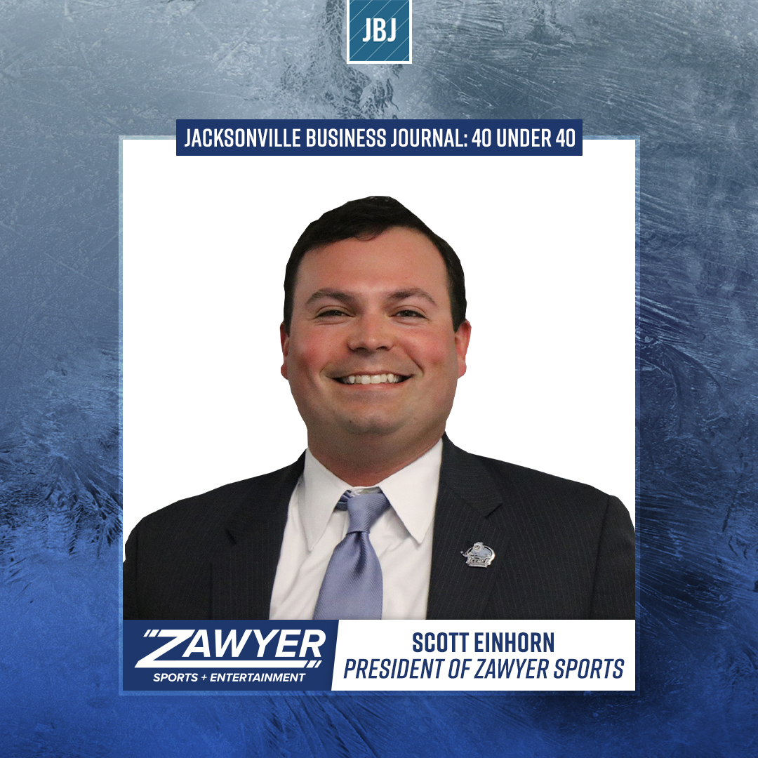 ZawyerSports's tweet image. Big congratulations to Zawyer Sports President Scott Einhorn for making the Jacksonville Business Journal’s 40 Under 40 list — a well-deserved recognition!