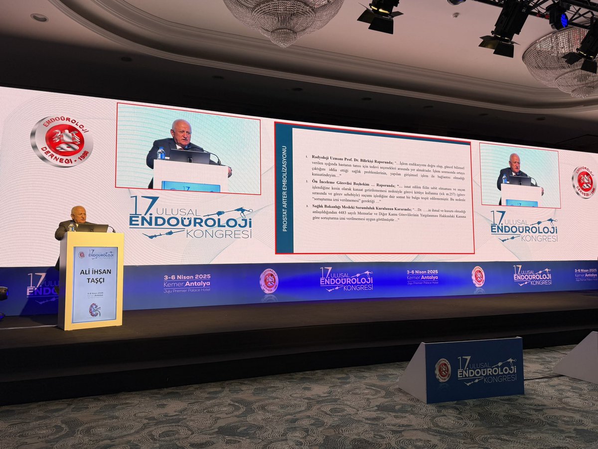 📍 17. Ulusal Endoüroloji Kongresi’nde Endoürolojide Medikolegal Sorunlar ve Çözüm Önerileri başlıklı oturum, Prof. Dr. Ali İhsan Taşçı'nın hem moderatörlüğünde hem de kapsamlı sunumuyla  gerçekleşti.
Hukuki boyutlarıyla klinik uygulamalara ışık tutan oturum, büyük ilgi gördü.