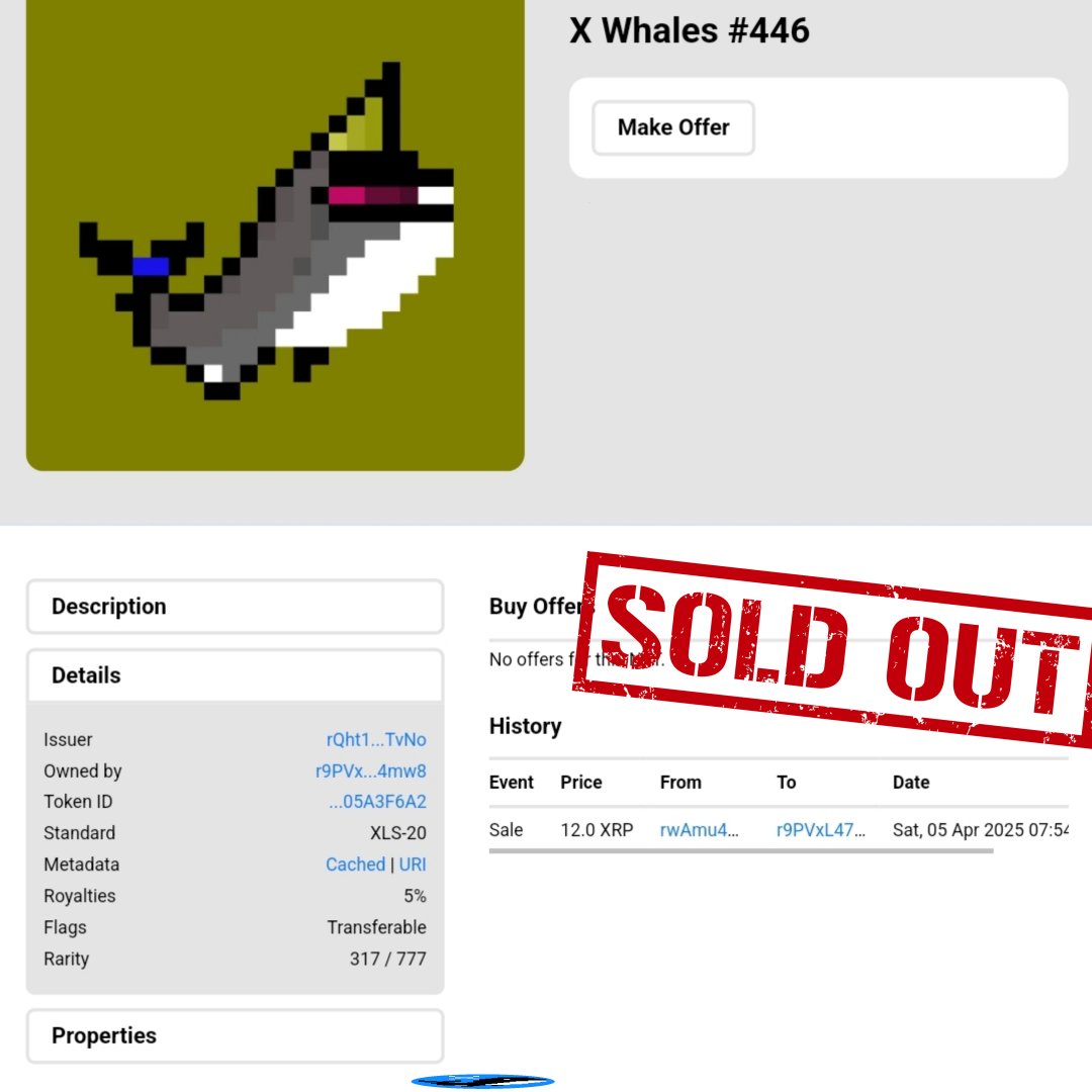 xrplsea's tweet photo. People who minted our NFTs for just 6 XRP are now flipping them for 12 XRP — that’s double the profit in just a few days. And this is only the beginning.
We’ve got a lot more in the works. Stay tuned, we're just getting started!
Mint page : https://t.co/ebyEVjMIjL
#xrp https://t.co/hmT3QQBPix