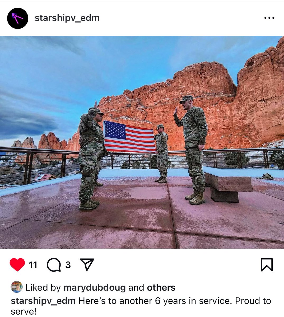 chrisfisk's tweet photo. So proud of my boy for giving this country six more years. Happy Reenlistment Sergeant Fisk! Thank you for your service. @USArmy #gardenofthegods #armystrong #armymom https://t.co/b92DlOZJpa