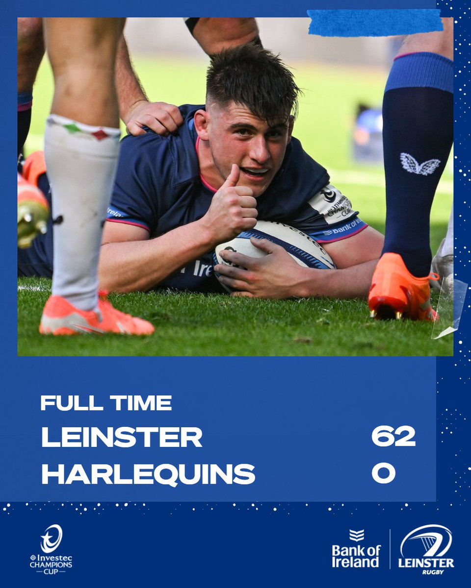 Leinster Rugby (@leinsterrugby) on Twitter photo Job done in Croke Park! 👍
#LEIvHAR #NeverLessThanEverything Job done in Croke Park! 👍
#LEIvHAR #NeverLessThanEverything
