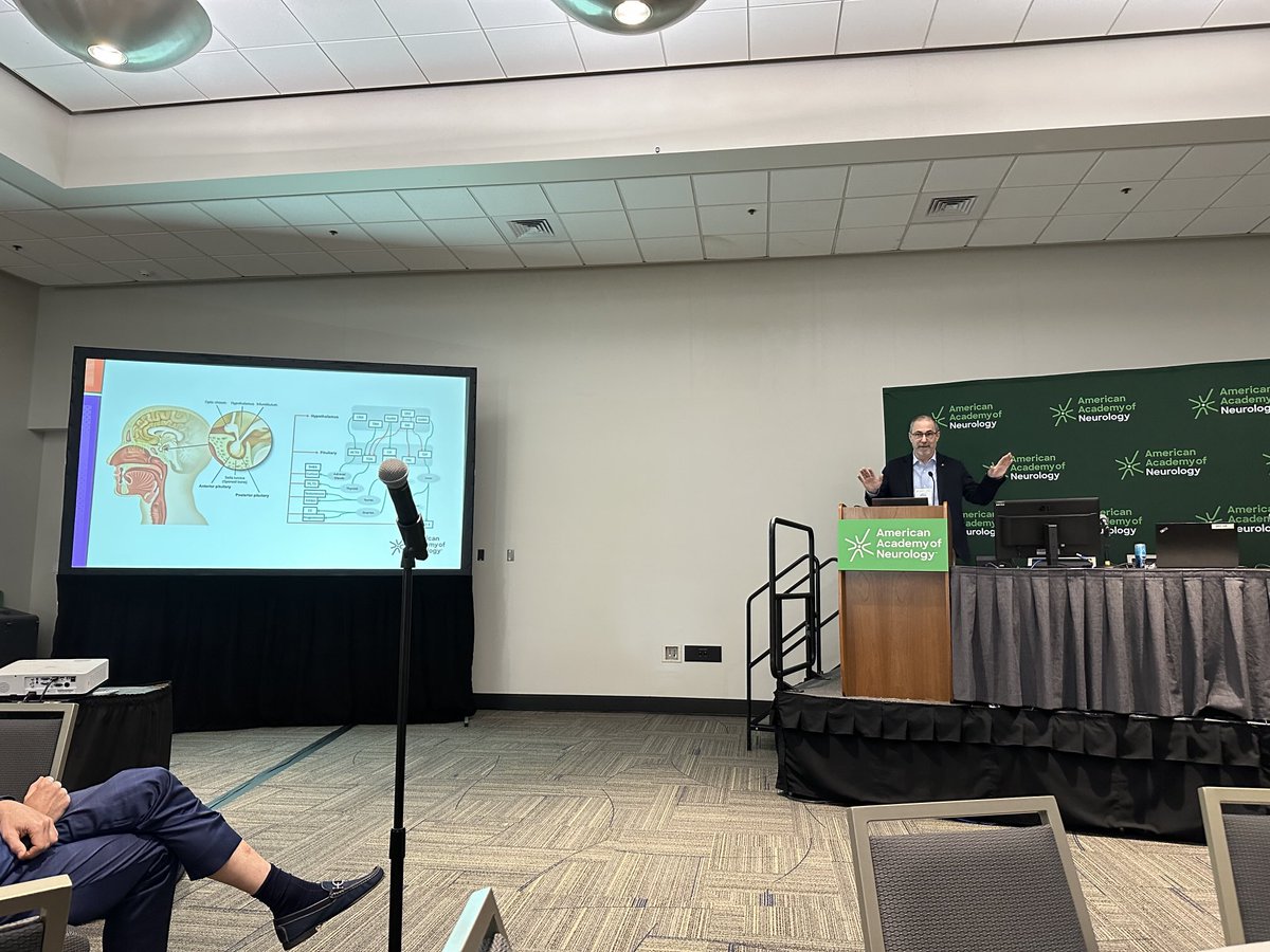 #AANAM ⁦<a href="/AANmember/">American Academy of Neurology</a>⁩ ⁦<a href="/EndeavorHlth/">Endeavor Health</a>⁩ Dr. Jeff Bazarian discussing pituitary dysfunction following TBI #concussion #TBI