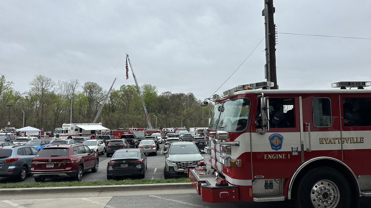 Engine 1 stopped by to congratulate the College Park Volunteer Fire Dept. at their 100th Anniversary Antique Fire Apparatus Muster and Celebration. We will provide fire &amp; EMS coverage for the CPVFD tonight so their members can celebrate and attend their annual banquet.