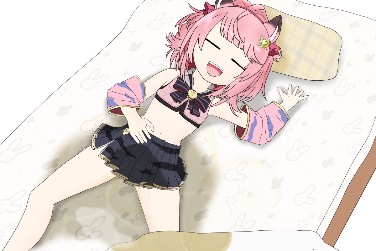 one_mikou's tweet photo. 「フアンもパイも、合体したら２倍我慢できるからおねしょなんかしない、って昨日言ってたガウね……？」
「すぅすぅ……」
「い、いつもよりひどいおねしょしてるガウ！！！掛け布団もぐしょぐしょガウ……」
「……ん」ﾌﾞﾙｯ
「まだ出るガウ！？」 https://t.co/sSiFiaa43s