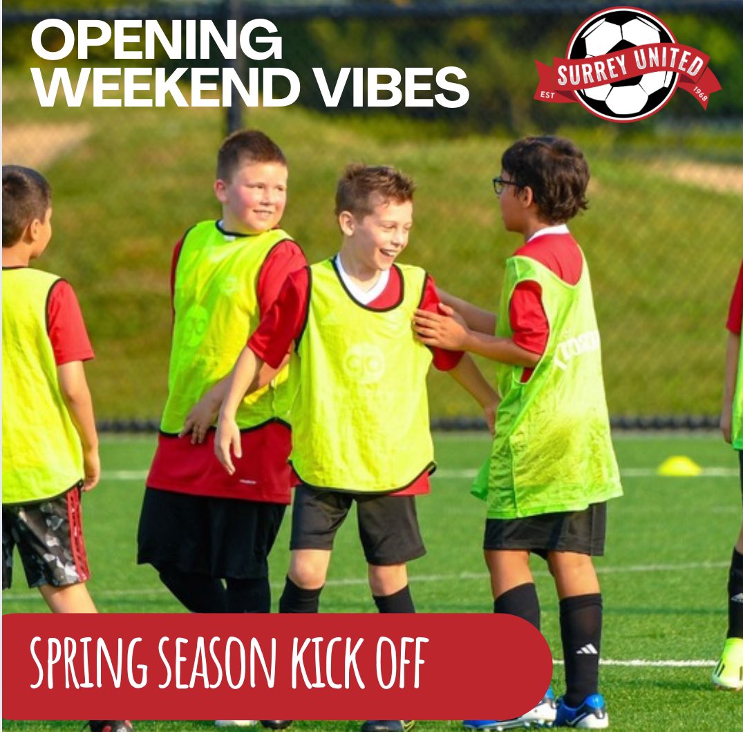 Welcome to the Spring 2025 Soccer Season! As our teams kick off for this season we want to welcome all our new members, welcome back those that are continuing their soccer journey with us and wish everyone well in their opening matches! #surreyunitedsc