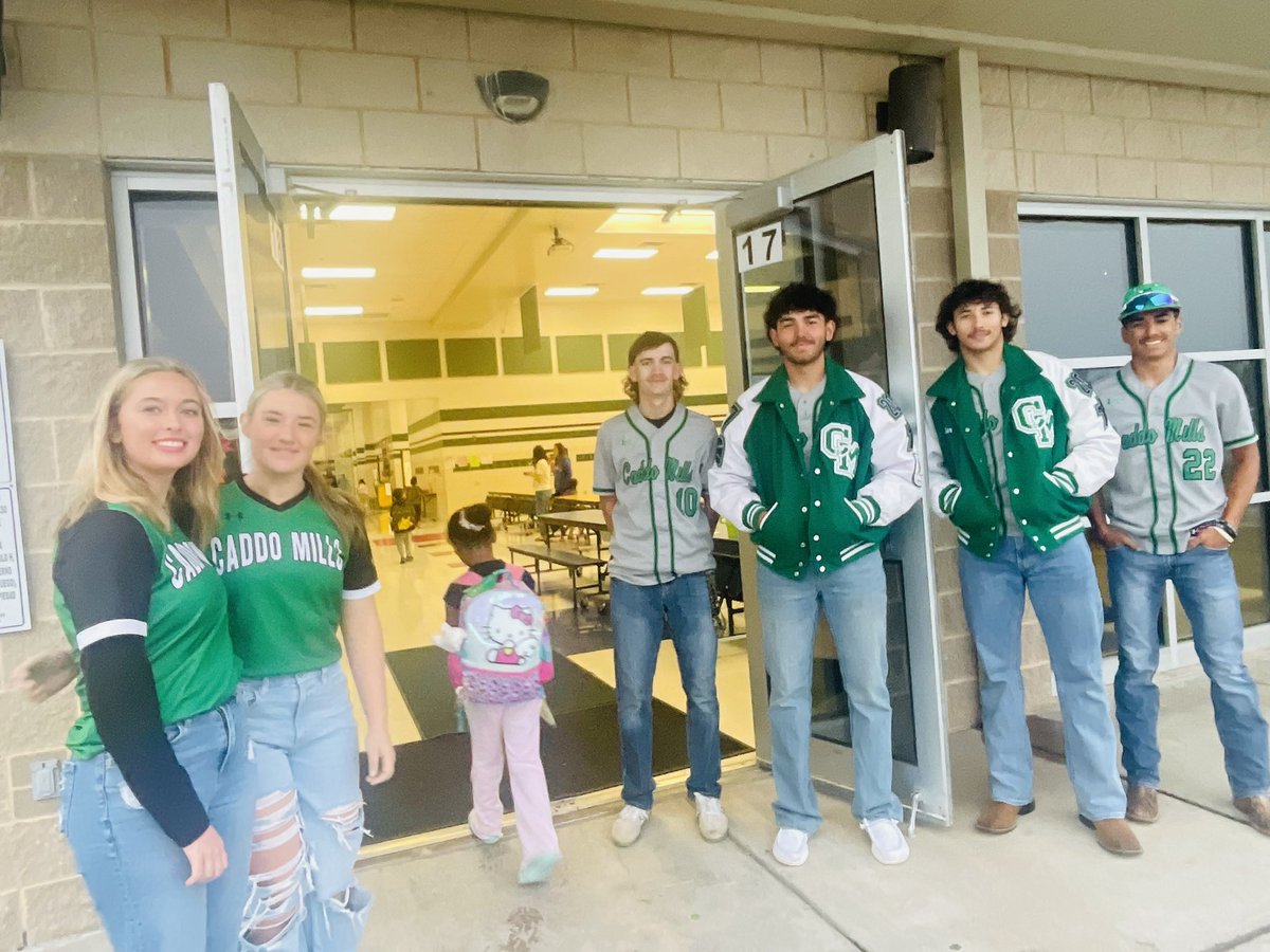 Caddo Mills Baseball (@cmfoxbaseball) on Twitter photo Shoutout to Griffis Elementary for the opportunity to have our boys join in on Rally Cap Day yesterday morning. They had a great time greeting the little ones at the door to kick off their day.
#Pack
<a href="/luke__allison/">Luke Allison</a> <a href="/KodiCrane/">Kodi Crane</a> <a href="/CaddoMillsHS/">Caddo Mills HS</a> <a href="/CaddoMillsISD/">Caddo Mills ISD</a> Shoutout to Griffis Elementary for the opportunity to have our boys join in on Rally Cap Day yesterday morning. They had a great time greeting the little ones at the door to kick off their day.
#Pack
<a href="/luke__allison/">Luke Allison</a> <a href="/KodiCrane/">Kodi Crane</a> <a href="/CaddoMillsHS/">Caddo Mills HS</a> <a href="/CaddoMillsISD/">Caddo Mills ISD</a>
