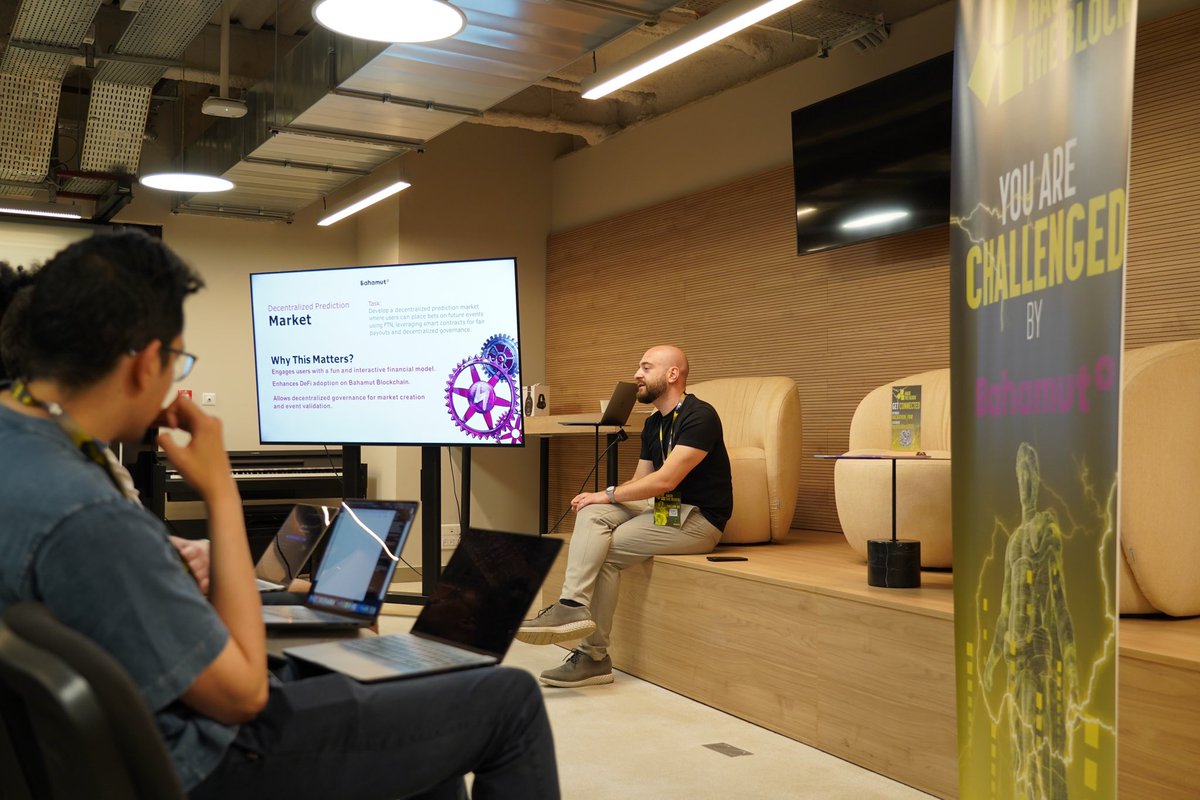 ⚡️Kicked off the Bahamut Hackathon with a workshop exploring:

▪️Bahamut’s Layer 1 
▪️ PoSA — Proof of Stake and Activity

🐟Today was all about learning, connecting, and getting ready to build something meaningful at <a href="/ParisBlockWeek/">Paris Blockchain Week</a> 

#BahamutHackathon #PBW2025 #BizThone #PoSA