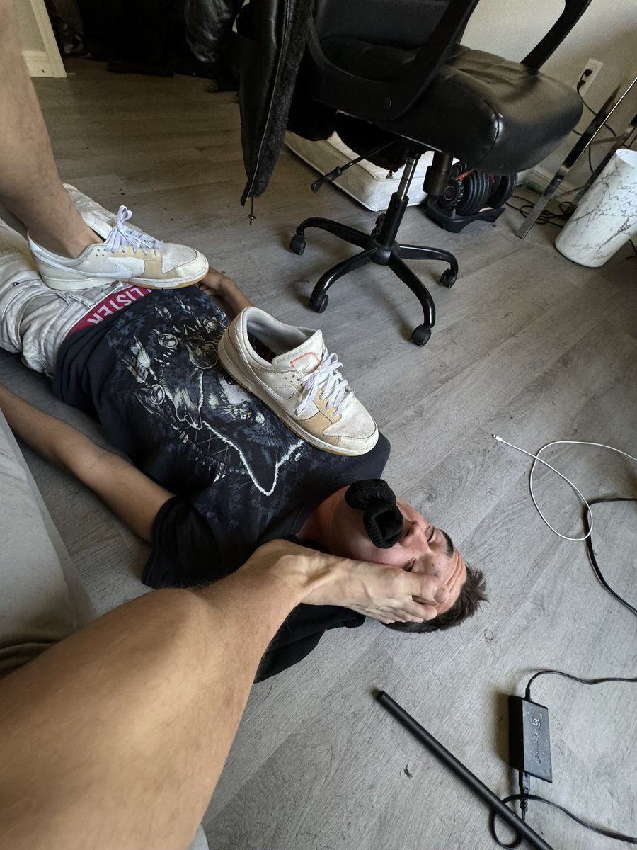 YourMasterFuego's tweet photo. He calls this Heaven. I call it Saturday🧦🦶🏼 https://t.co/pcZ5OCMwtX