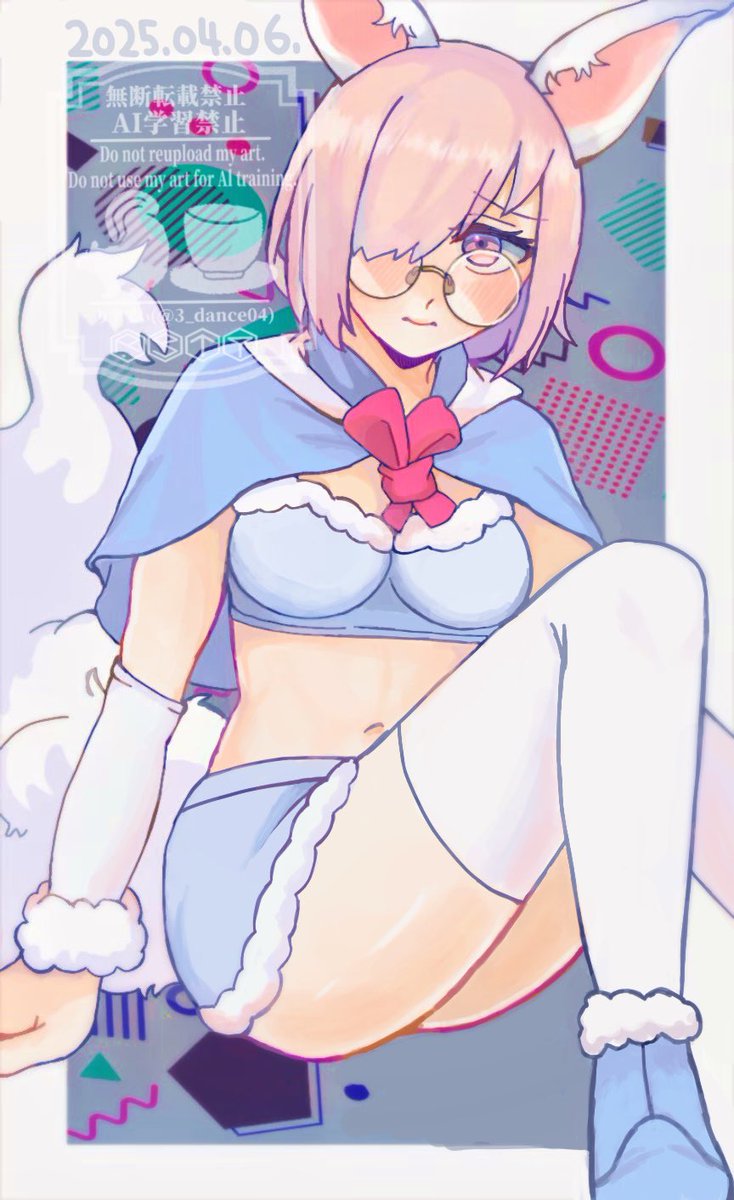 フォウ ,マシュ・キリエライト(Fate) 「フォウマシュ 」|りすてぃのイラスト
