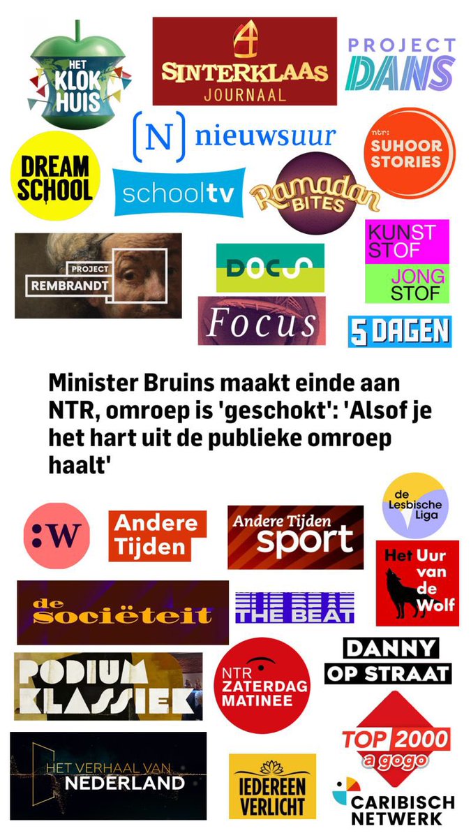 MelanieFennis's tweet photo. @MinisterOCW NTR is onafhankelijk (geen leden) en maakt op neutrale wijze prachtige programma’s voor helaas gepolariseerde samenleving. Dat kan en mag niet verdwijnen! Laat NTR fuseren met NOS! https://t.co/oHiHErVB1w