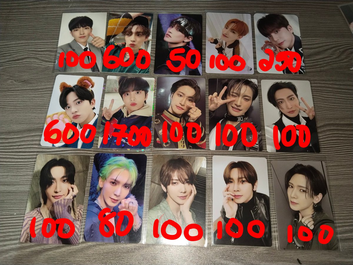 WTS LFB PH 

ATEEZ photocards 
Need to take 2-3 pcs
Of taking non album pcs, need to take 2 album pcs (1:2)

Mop: Gcash, bank transfer, 

🏷 wts lfb ww 에이티즈 ateez hongjoong seonghwa yunho yeosang san mingi wooyoung jongho  홍중 성화 윤호 여상 산 민기 우영 종호 포가