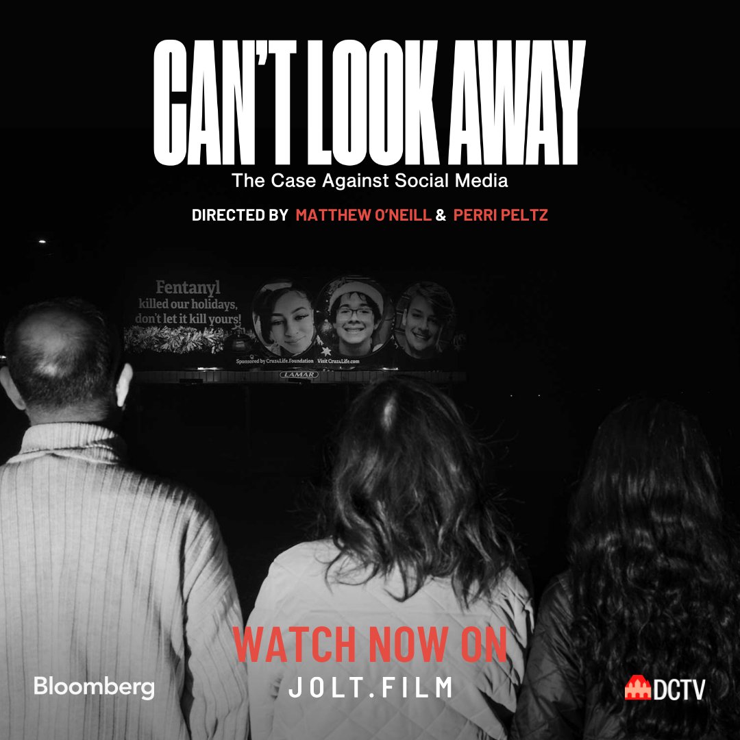 Social media can be damaging. Do you know to what extent? Follow lawyers and families battling Meta, TikTok, and Snap seeking justice for children who suffered devastating harm—suicide, overdose, exploitation—after social media use. Watch CAN'T LOOK AWAY on.jolt.film/44eZrKq