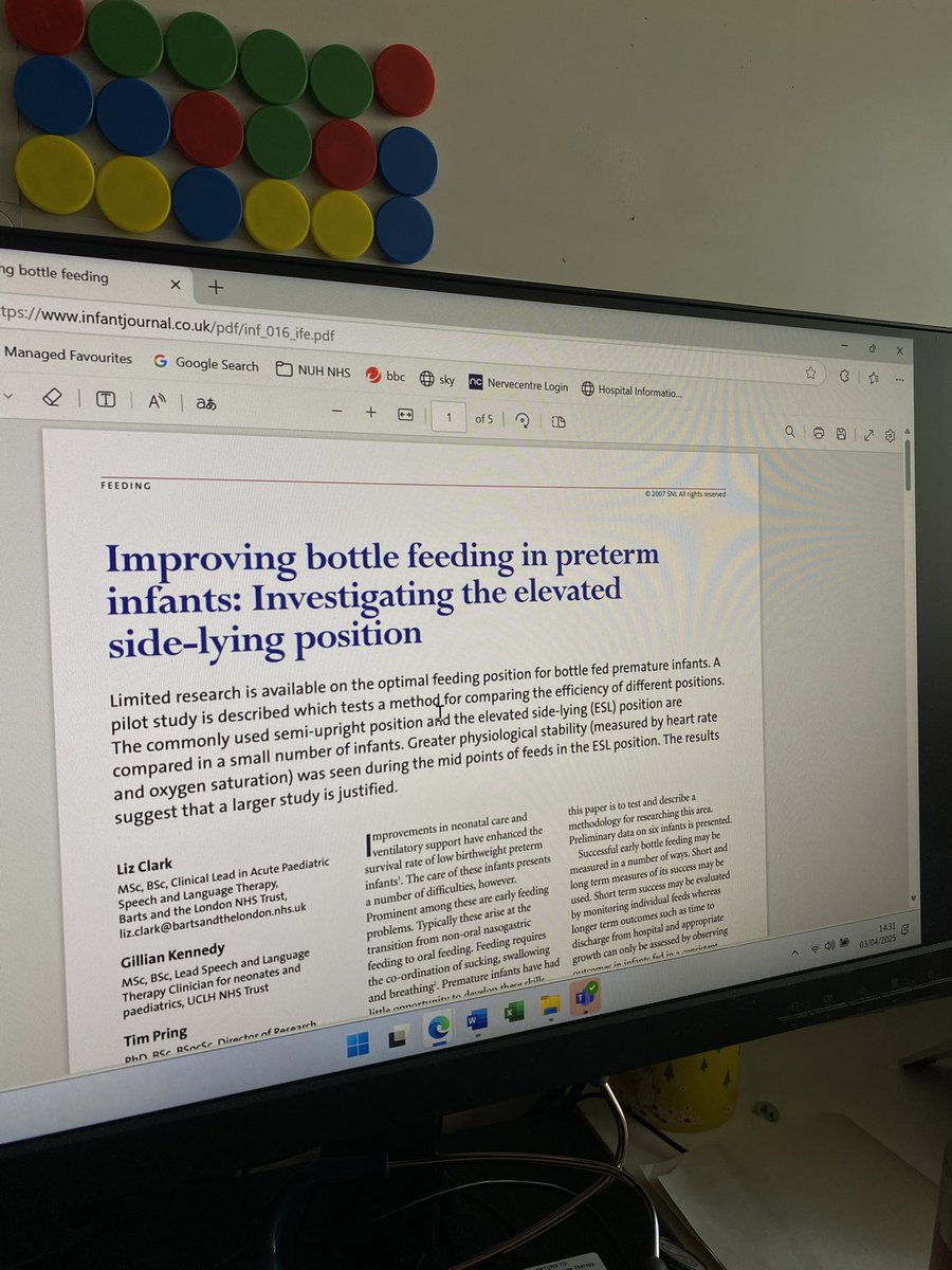 Abbie Yates (@journeyspeech) on Twitter photo Week 2 working in acute paediatrics at <a href="/NUHAcuteSLT/">NUH Acute SLT</a> ! Loving getting to grips with a new evidence base, learning new things from amazing people, working with such a conscientious MDT where our work and presence feels so valued, and where everything we do matters! ๐๐ช๐ผ ๐ผ Week 2 working in acute paediatrics at <a href="/NUHAcuteSLT/">NUH Acute SLT</a> ! Loving getting to grips with a new evidence base, learning new things from amazing people, working with such a conscientious MDT where our work and presence feels so valued, and where everything we do matters! ๐๐ช๐ผ ๐ผ