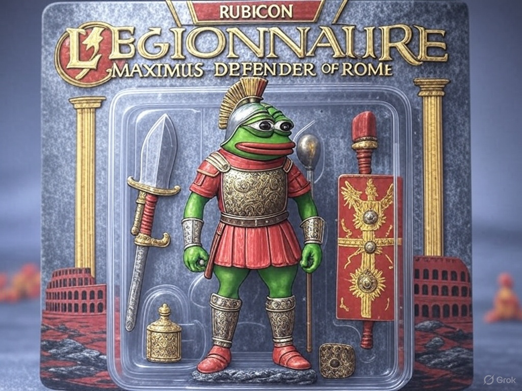 rubicondefi's tweet photo. The Pepe Legionnaire: On a noble mission to free individuals from traditional finance and centralized exchanges!

🐸🛡️⚔️🀄️