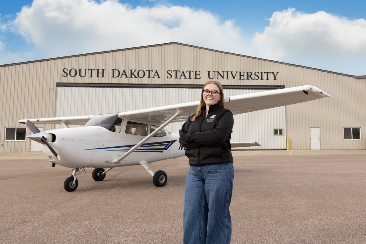 🔹 Meet Madeline Davis, a sophomore aviation major and #SDState Women in Aviation Club President. ✈️ 

"I’ve gained a lot of leadership experience and a lot of really great opportunities through it." ⭐ 

🔗 bit.ly/4iUmbUs