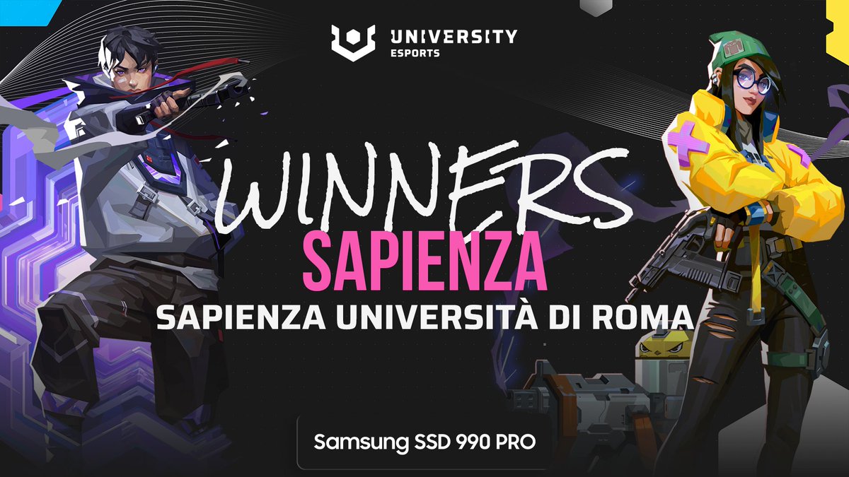 UNIVERSITY Esports Italy 🇮🇹 (@uniesportsit) on Twitter photo Il team SAPIENZA ( <a href="/SapienzaRoma/">Sapienza Università di Roma</a> ) è la squadra vincente di UNIVERSITY Esports SPLIT 2 su <a href="/itVALORANT/">VALORANT - Italia</a> !
Vincitori anche dello split 1, si sono dimostrati ancora una volta il team più forte!
Congratulazione ragazzi e GG a tutti i partecipanti! Il team SAPIENZA ( <a href="/SapienzaRoma/">Sapienza Università di Roma</a> ) è la squadra vincente di UNIVERSITY Esports SPLIT 2 su <a href="/itVALORANT/">VALORANT - Italia</a> !
Vincitori anche dello split 1, si sono dimostrati ancora una volta il team più forte!
Congratulazione ragazzi e GG a tutti i partecipanti!