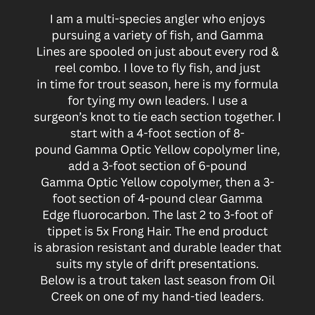 GammaFishing's tweet photo. 🎣 Gamma's Timely Tip with Angler Al: The art of tying fly fishing leaders! Get the edge on your next cast with great advice. #FlyFishing #FishingTips Check out our products here> https://t.co/8TKEYWNdlt 

https://t.co/T30izO8V90 https://t.co/lynaoxrAfo
