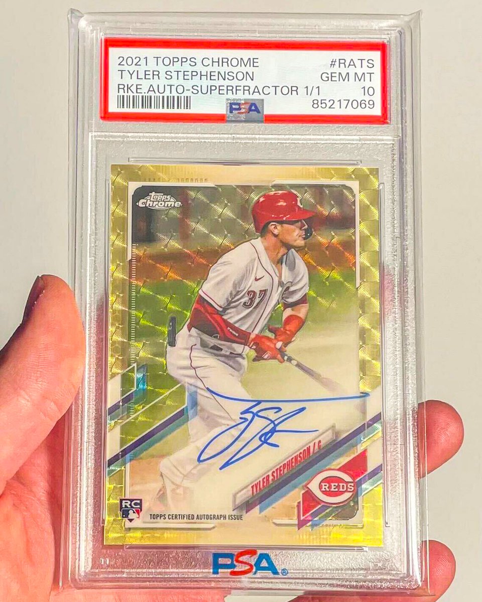 This fan had catcher Tyler Stephenson’s BEST card... so they negotiated a trade 🤝

The swap went down a recent game in Cincinnati, with a signed bat ✍️ among multiple other pieces of memorabilia - including signed game-used jerseys and catcher’s gear.

<a href="/Tyler_Step22/">Tyler Stephenson</a> is now the