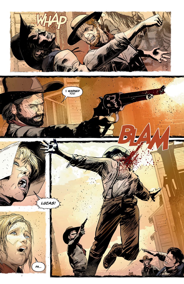 Dark Horse Comics (@darkhorsecomics) on Twitter photo Gunslingers by Dark Horse founder Mike Richardson, Jordi Armengol, and Jim Campbell is available now. Full review via <a href="/Fanbase_Press/">Fanbase Press</a>: bit.ly/4kYj53k
"One of the best Western comics I’ve read, and it’s one of my favorite Westerns, in general, in a long while." Gunslingers by Dark Horse founder Mike Richardson, Jordi Armengol, and Jim Campbell is available now. Full review via <a href="/Fanbase_Press/">Fanbase Press</a>: bit.ly/4kYj53k
"One of the best Western comics I’ve read, and it’s one of my favorite Westerns, in general, in a long while."