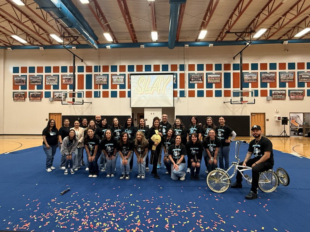 Butler_ES's tweet photo. Huge thanks to Dr. Rick Ramirez @rickramirez915 for energizing and inspiring our scholars at today’s pep rally! Your words lit a fire as they gear up for the big STAAR test. We’re ready to shine! #STAARStrong #Inspiration #ThankYouDrGarcia #MLButler https://t.co/L41Knj5xKx