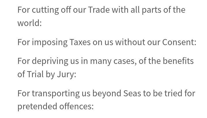 Noticed that on Zuck's platform my posts mentioning the #DeclarationOfIndependence get less views than the others.
Figured I'd check and see if it's the same on state run social media. 

I get why they don't want you to read it, it's pretty clear about what we should do.
