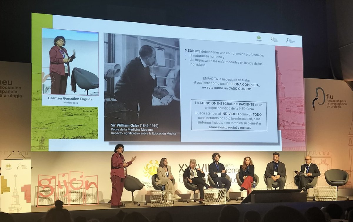 Abordaje INTEGRAL del paciente con cáncer urológico <a href="/GUOaeu/">GUO-AEU</a> 2025. 👏👏👏
Misión de la Medicina Moderna y de la Educación Médica (W.Osler). 
El médico debe de tener una compresión profunda de la naturaleza humana y del impacto de las enfermedades en la vida de los individuos.