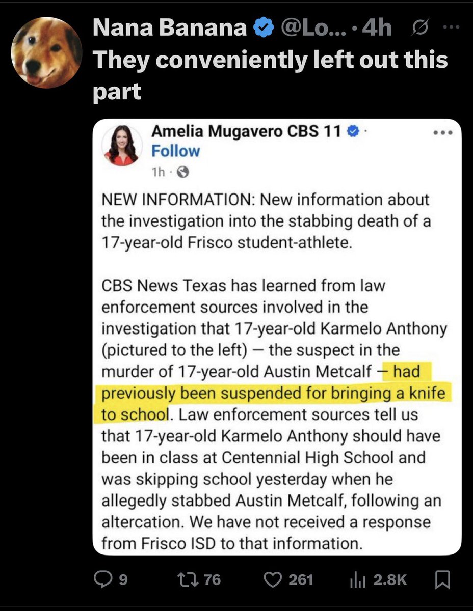 TWiNKS_KS's tweet photo. @JackPosobiec They are trying to now make this political. Also, the kid who murdered Austin had a history with knives at school. https://t.co/z0fQPr1TAq