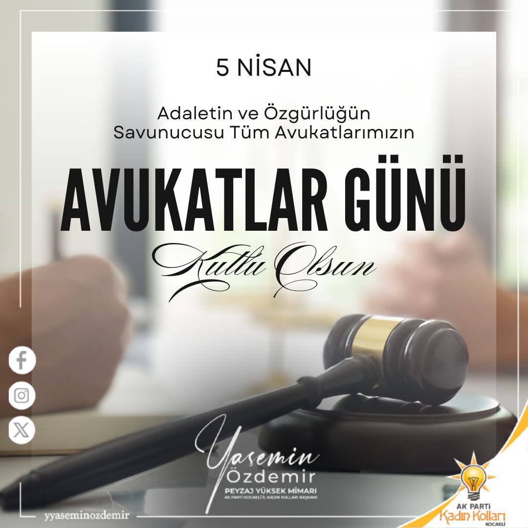 yyaseminozdemir's tweet photo. Hak bilen, doğruyu gözeten, adalet mücadelesinde canı gönülden çalışan tüm avukatlarımızın ve avukat adaylarının #AvukatlarGünü’nü kutluyorum.🌸

#avukatlargünü https://t.co/oPPxrSReBW