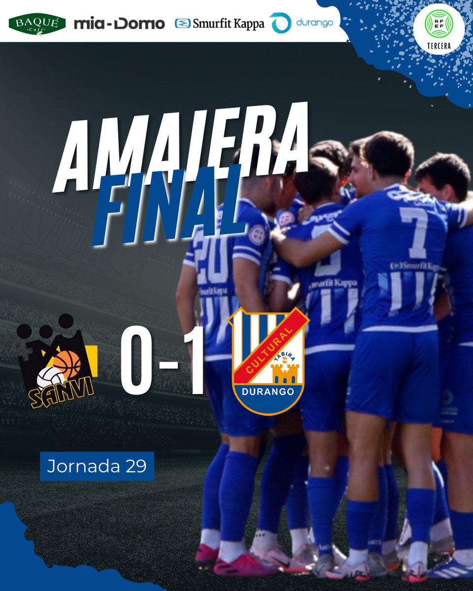 🔚 EMAITZA | RESULTADO

🏆 #tercerarfef 
🆚 <a href="/CDSanViator/">CDSanViator</a> 0-1 Cultural

#aupacultu