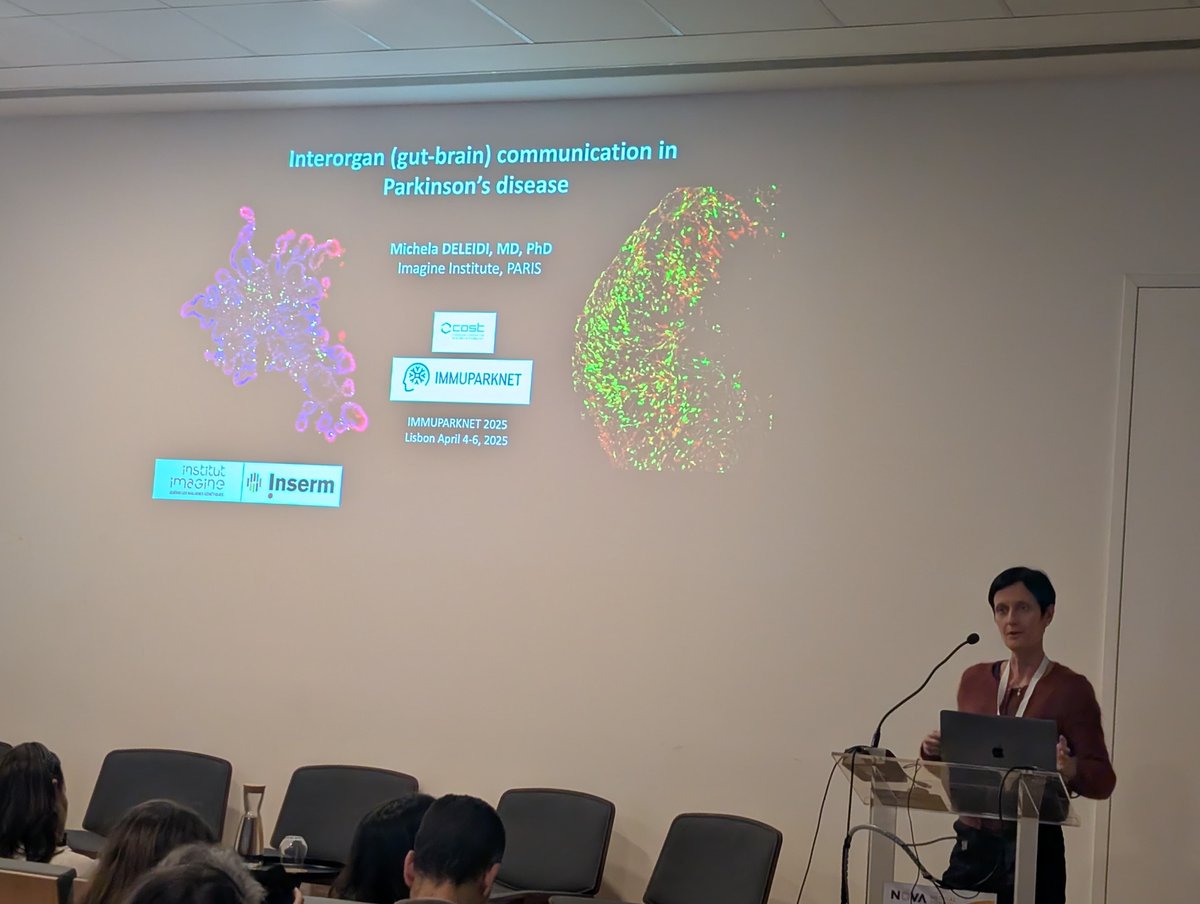 immuparknet's tweet photo. Excellent &amp; intriguing stories from our invited lecturers: Tilo Kunath and Michela Deleidi! The first day of annual #immuparknet meeting is close to the end, but tomorrow's packed program promises lots of discussions about #immunity &amp; #Parkinson's disease.
#COST @nova_medschool https://t.co/zXwmk4fT2M
