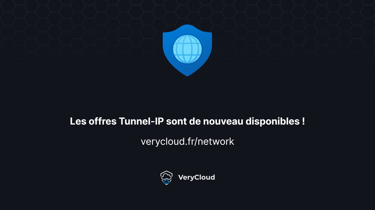 Les offres Tunnel IP sont de retour !
Session BGP
IPV4 / IPV6
Connexion 40G
Anti-DDoS SMARTNET
Livraison en France, Paris, avec faible latence. 🇫🇷

Plus d'infos : verycloud.fr/network