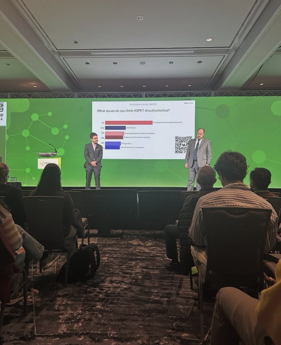 #ASPET2025 Opening Session Director of Gov. Affairs and Science Policy Carter Alleman and I talked about the current Federal environment, and discussed  tools for policy and advocacy with Congress. #pharmacology #sciencepolicy <a href="/ASPET/">ASPET</a> <a href="/VAInstitute/">Van Andel Institute (VAI)</a>