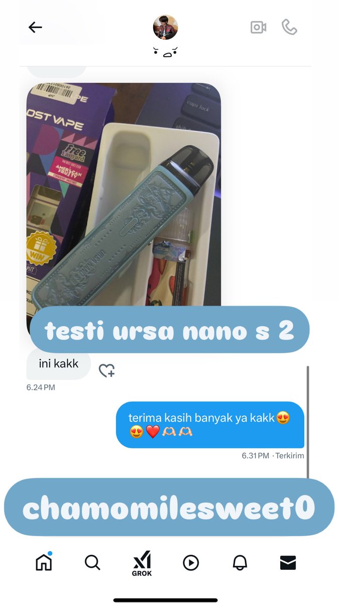 chamomilesweet0's tweet photo. forsale ursa nano s 2 (new)
-sudah inc liquid
-under 180k!!
dm for price

#wts #WTs #WTB #wtb #pod #pods #vape #vaping #vapes #zonajajan #zonajajan #ZonaBA #zonaBU #RELX #GEMINIFOURTH1STUSTOUR https://t.co/9C4aUad36L