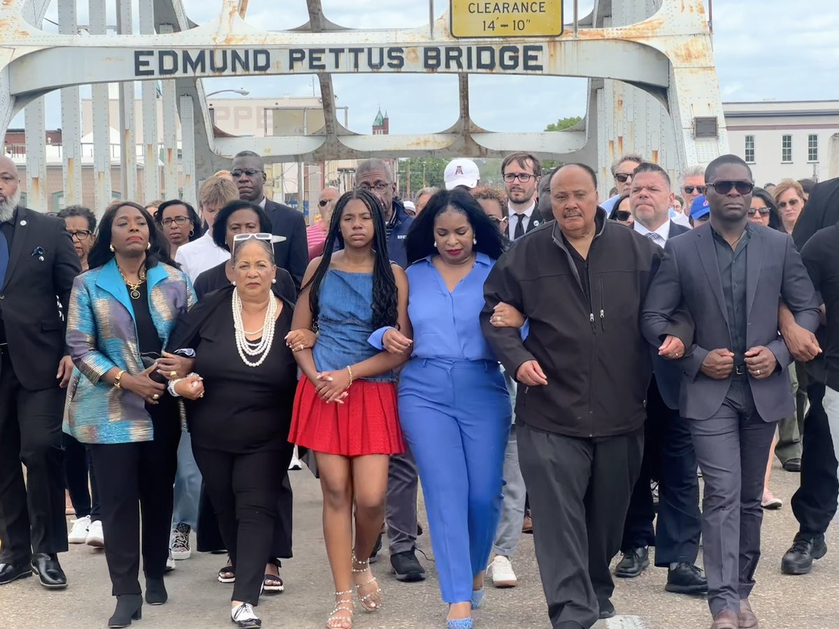 Glad to be in Selma with the King Family: Martin III, his wife Andrea, and daughter Yolanda, as we work to keep the legacy of Dr. King alive!