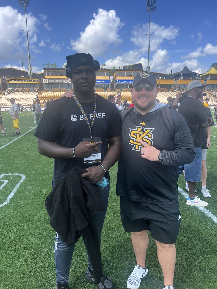 Anthony Cater JR (@bigcater54) on Twitter photo Had a great day at Kennesaw state university spring game
@Jusin_DeShon
<a href="/CoachHayes50/">Luke Hayes</a>
<a href="/CoachSzatkowski/">Coach Szatkowski</a>
<a href="/Coach_Cam_Adams/">Cam Adams</a>
<a href="/GroveRecruits/">Hillgrove Football Recruiting</a>
<a href="/Jay_Clem_/">Jay Clements</a> Had a great day at Kennesaw state university spring game
@Jusin_DeShon
<a href="/CoachHayes50/">Luke Hayes</a>
<a href="/CoachSzatkowski/">Coach Szatkowski</a>
<a href="/Coach_Cam_Adams/">Cam Adams</a>
<a href="/GroveRecruits/">Hillgrove Football Recruiting</a>
<a href="/Jay_Clem_/">Jay Clements</a>